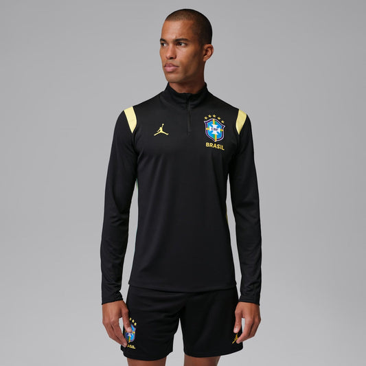 Camiseta Brasil Jordan Manga Longa Academy Pro 2026 Treino Masculina - foto 1