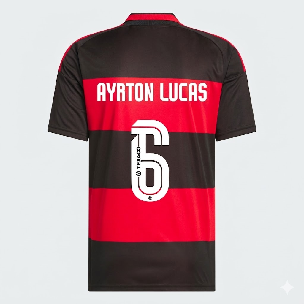 Camisa Adidas Flamengo 2026/27 I AYRTON LUCAS N° 6 - foto 1