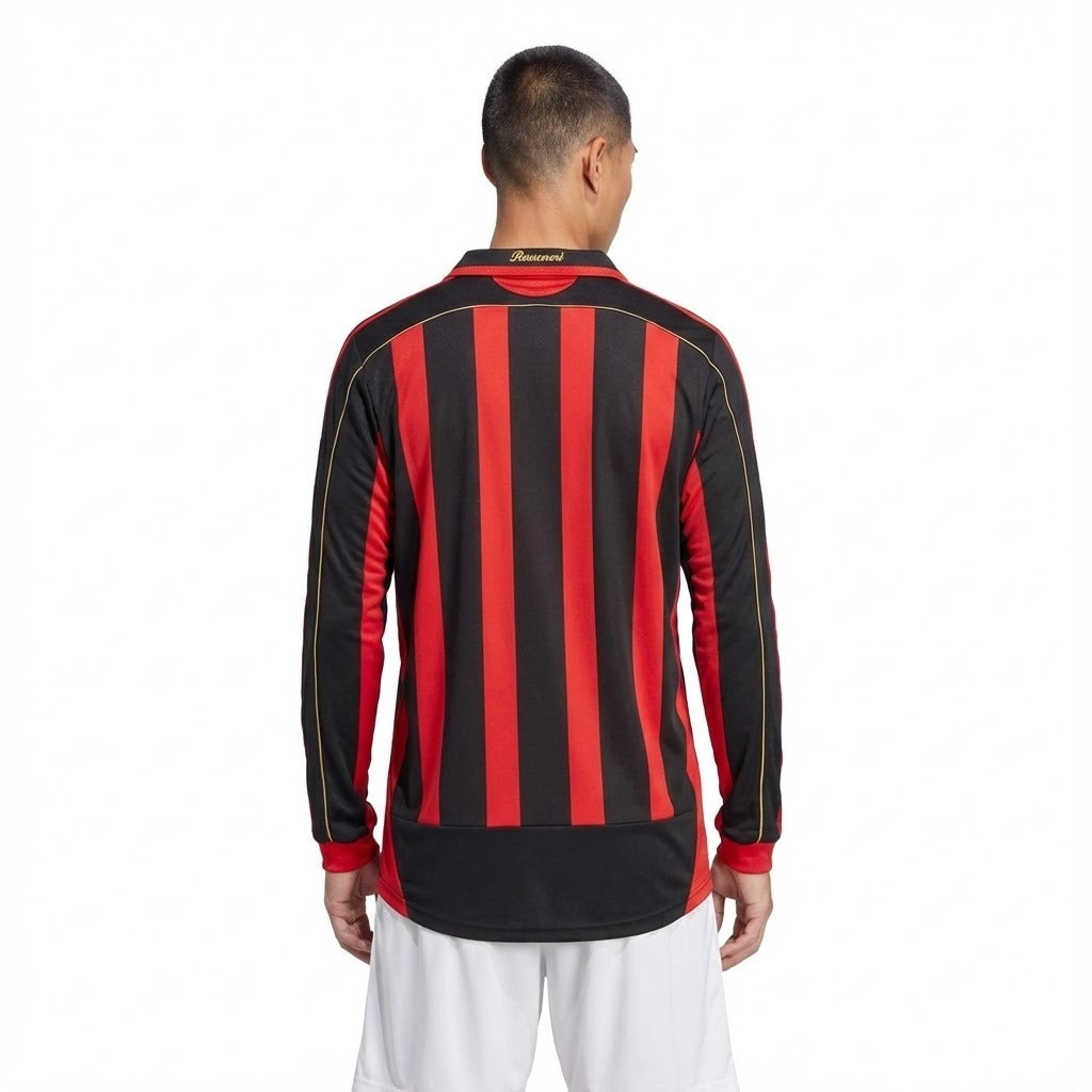 Camisa Retrô Milan 2006/07 I Manga Longa - foto 2