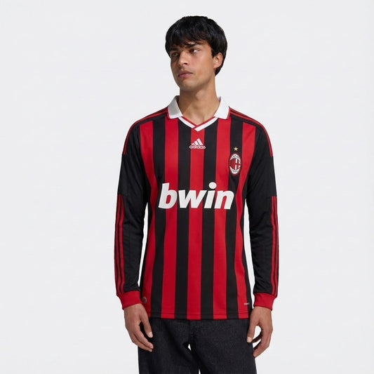 Camisa Retrô Milan 2009/10 I Manga Longa - foto 1