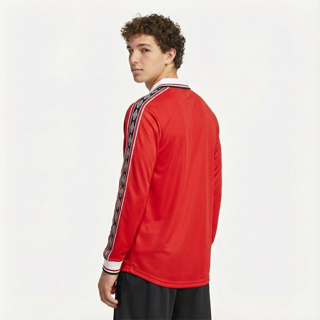 Camisa Retrô Manchester United 1998/99 I Manga Longa - foto 2