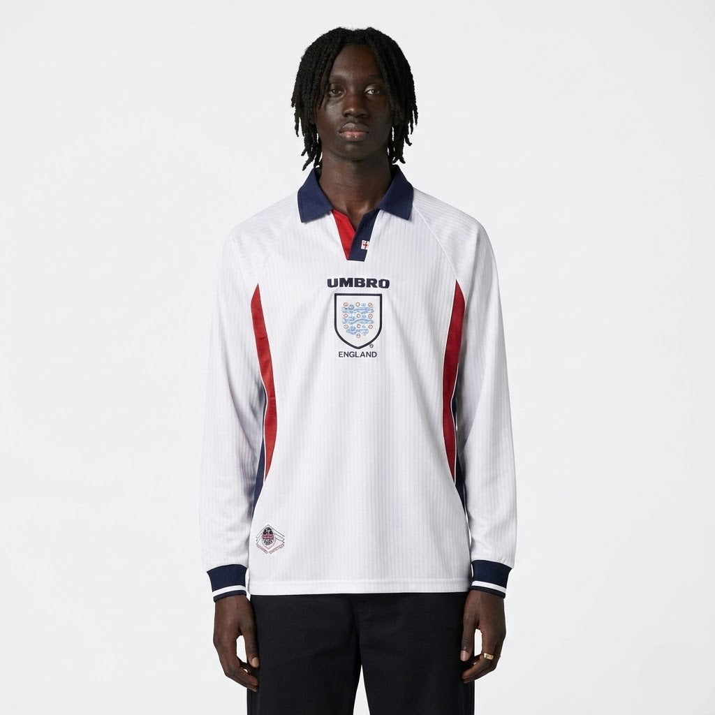 Camisa Retrô Inglaterra 1998/99 I Manga Longa - foto 1