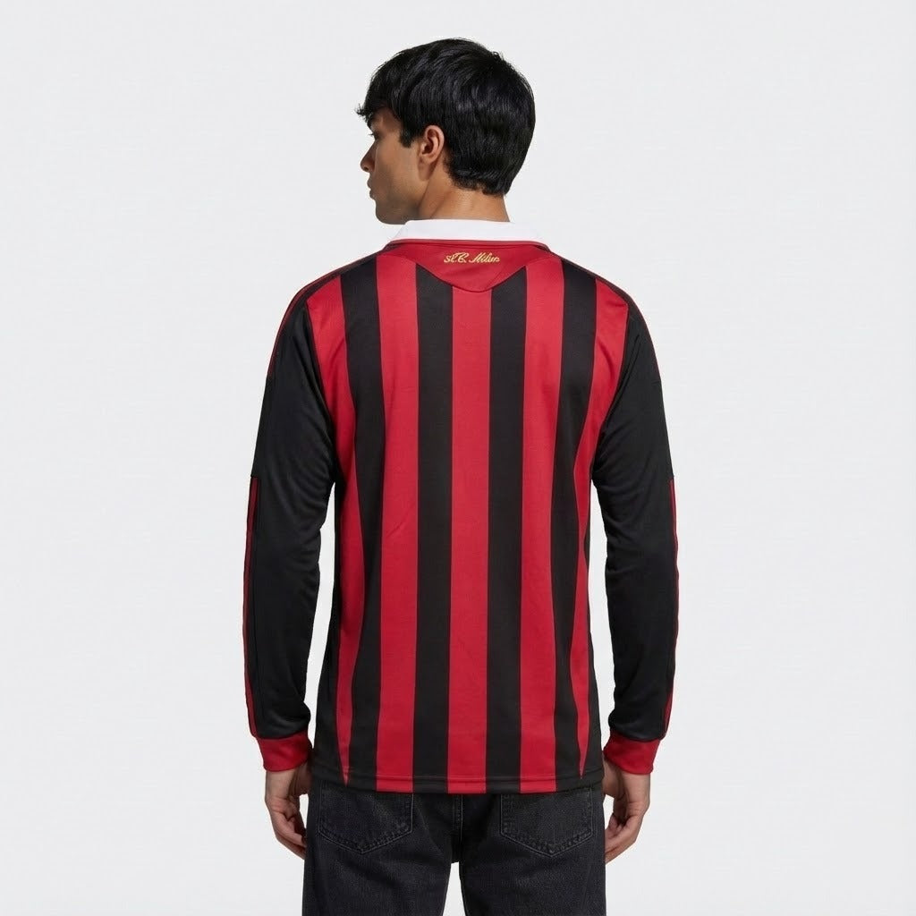 Camisa Retrô Milan 2009/10 I Manga Longa - foto 2