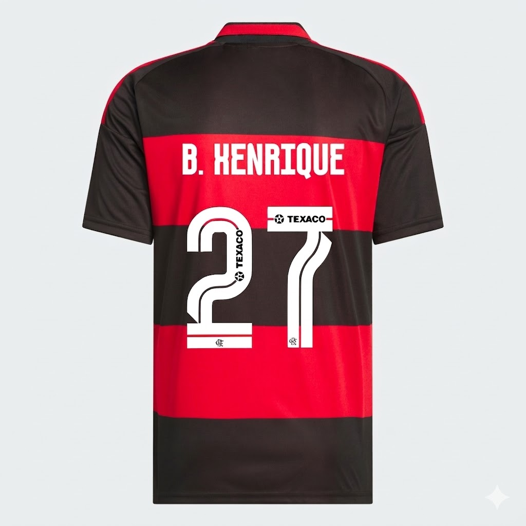 Camisa Adidas Flamengo 2026/27 I B. HENRIQUE N° 27 - foto 1