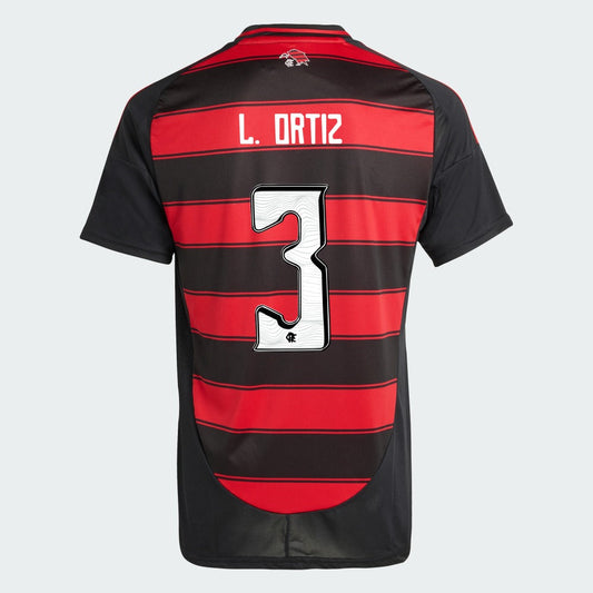 Camisa Adidas Flamengo 2025/26 I LÉO ORTIZ N° 3 - foto 1