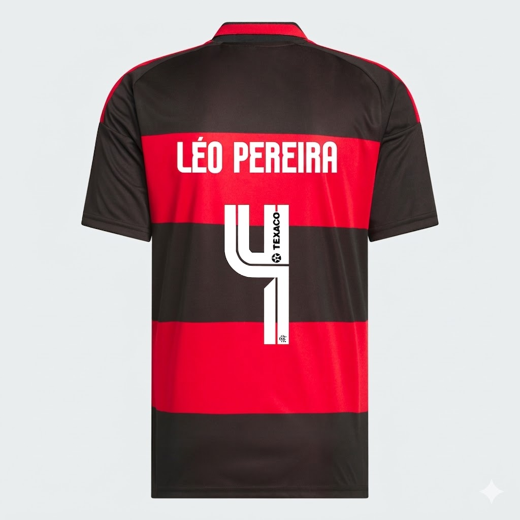 Camisa Adidas Flamengo 2026/27I LÉO PEREIRA N° 4 - foto 1