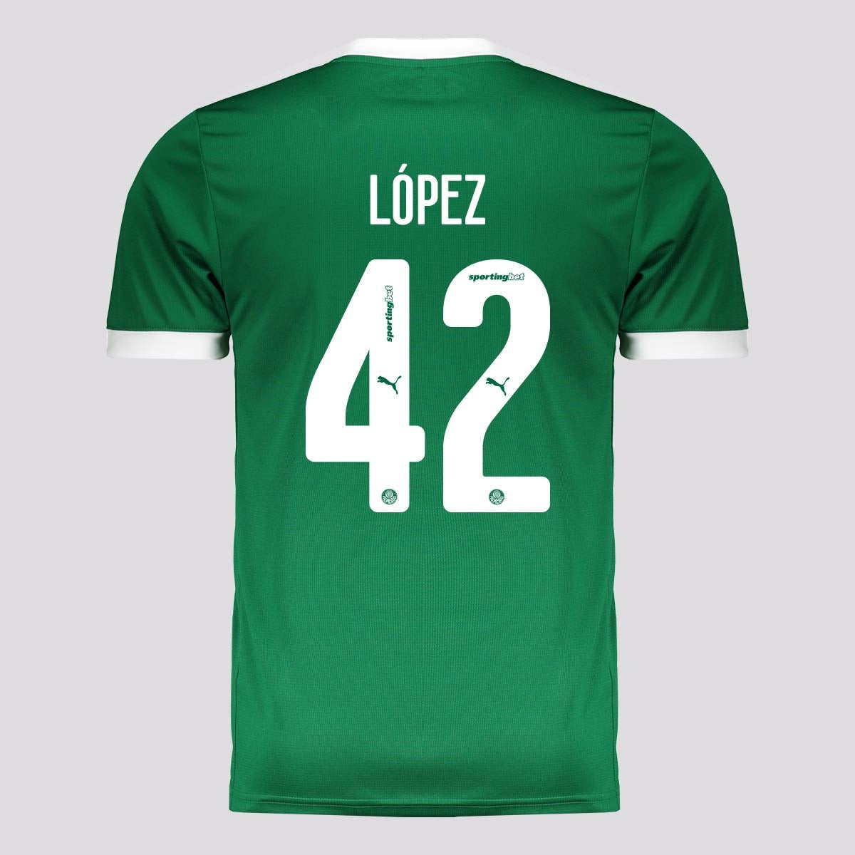 Camisa Puma Palmeiras 2025/26 I - LÓPEZ N° 42 - foto 1